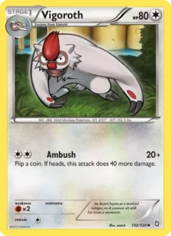 Vigoroth (#102) — Reverse Holo — DRX 102