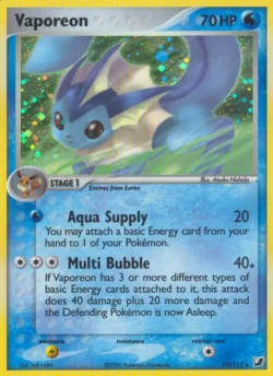 Vaporeon (#19) — Reverse Holo — UF 19