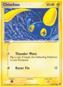 Chinchou (#52) — Reverse Holo — UF 52