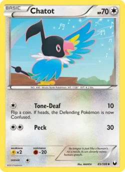 Chatot (#85) — Reverse Holo — DEX 085