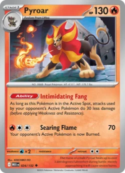 Pyroar (#024) Reverse Holo — Reverse Holo — MEG 024