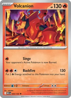 Volcanion (#025) — Reverse Holo — MEG 025