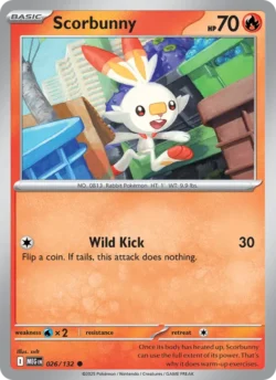Scorbunny (#026) Reverse Holo — Reverse Holo — MEG 026