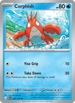 Corphish (#033) Reverse Holo — Reverse Holo — MEG 033