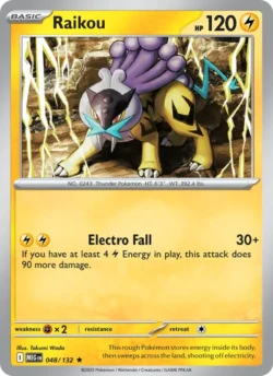 Raikou (#048) Reverse Holo — Reverse Holo — MEG 048