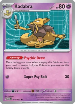 Kadabra (#055) Reverse Holo — Reverse Holo — MEG 055
