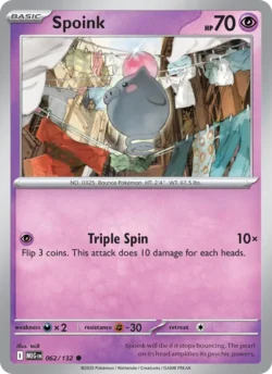 Spoink (#062) — Reverse Holo — MEG 062