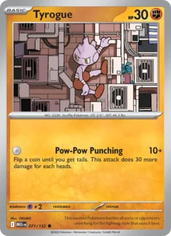 Tyrogue (#071) Reverse Holo — Reverse Holo — MEG 071