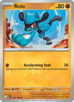 Riolu (#076) Reverse Holo — Reverse Holo — MEG 076