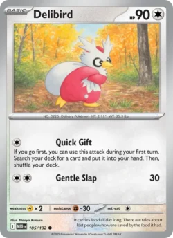 Delibird (#105) — Reverse Holo — MEG 105