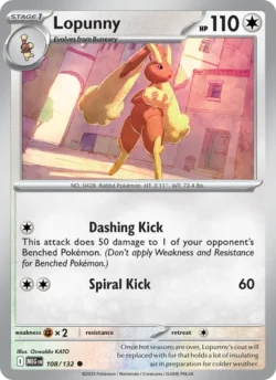 Lopunny (#108) Reverse Holo — Reverse Holo — MEG 108