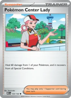 Pokémon Center Lady (#123) Reverse Holo — Reverse Holo — MEG 123