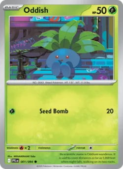 Oddish (#001) — Reverse Holo — PFL 001
