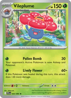 Vileplume (#003) — Reverse Holo — PFL 003