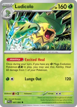 Ludicolo (#007) — Reverse Holo — PFL 007