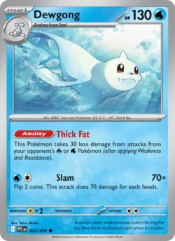 Dewgong (#022) — Reverse Holo — PFL 022