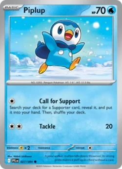 Piplup (#027) — Reverse Holo — PFL 027
