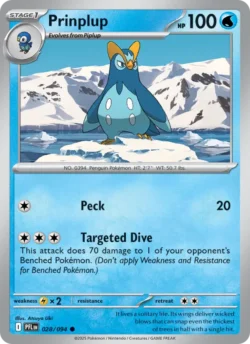 Prinplup (#028) — Reverse Holo — PFL 028