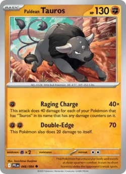 Paldean Tauros (#048) — Reverse Holo — PFL 048