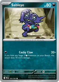 Sableye (#059) — Reverse Holo — PFL 059