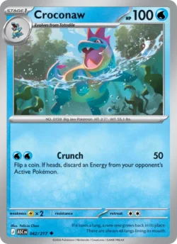 Croconaw (#042) Pokeball Reverse Holo — Pokeball Reverse Holo — ASC 042