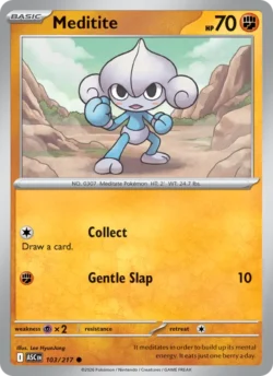 Meditite (#103) Pokeball Reverse Holo — Pokeball Reverse Holo — ASC 103