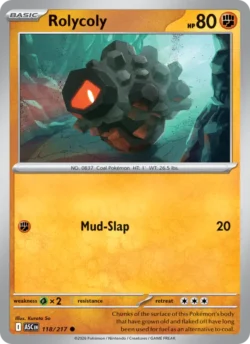 Rolycoly (#118) Pokeball Reverse Holo — Pokeball Reverse Holo — ASC 118