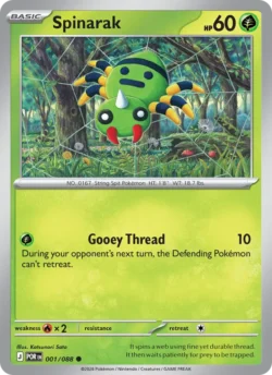 Spinarak (#001) Reverse Holo — Reverse Holo — POR 001