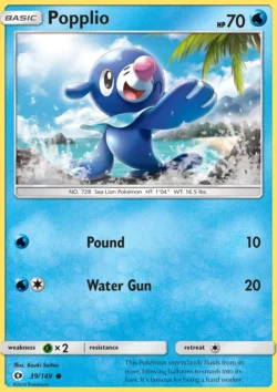 Popplio (#39) — Reverse Holo — SM 039