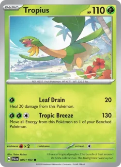 Tropius (#007) — Reverse Holo — PAL 007