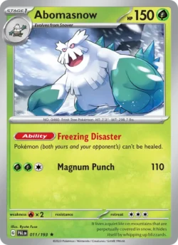 Abomasnow (#011) — Reverse Holo — PAL 011