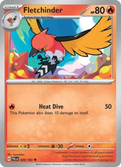 Fletchinder (#029) — Reverse Holo — PAL 029