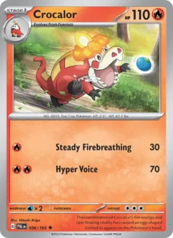 Crocalor (#036) — Reverse Holo — PAL 036