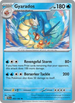 Gyarados (#043) — Reverse Holo — PAL 043