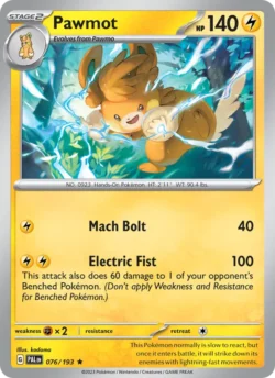 Pawmot (#076) — Reverse Holo — PAL 076