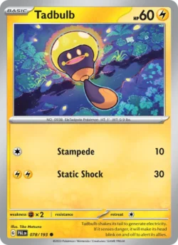 Tadbulb (#078) — Reverse Holo — PAL 078