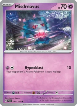 Misdreavus (#087) — Reverse Holo — PAL 087