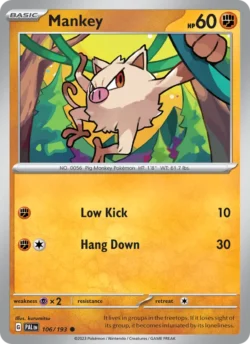 Mankey (#106) — Reverse Holo — PAL 106