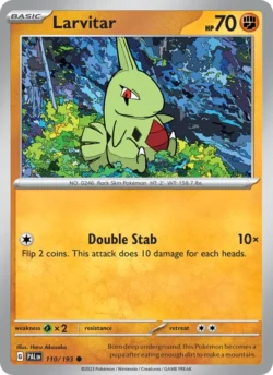 Larvitar (#110) — Reverse Holo — PAL 110