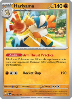 Hariyama (#113) — Reverse Holo — PAL 113