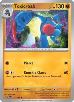 Toxicroak (#115) — Reverse Holo — PAL 115