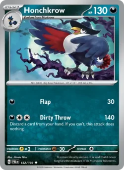 Honchkrow (#132) — Reverse Holo — PAL 132