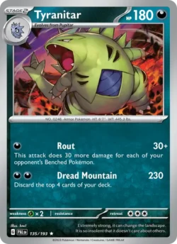 Tyranitar (#135) — Reverse Holo — PAL 135