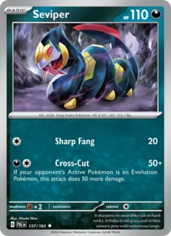 Seviper (#137) — Reverse Holo — PAL 137