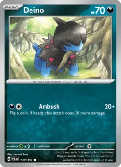 Deino (#138) — Reverse Holo — PAL 138