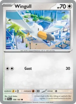 Wingull (#158) — Reverse Holo — PAL 158