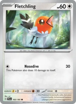 Fletchling (#163) — Reverse Holo — PAL 163