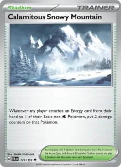 Calamitous Snowy Mountain (#174) — Reverse Holo — PAL 174