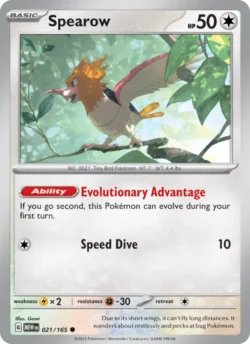 Spearow (#021) — Reverse Holo — MEW 021