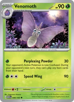 Venomoth (#049) — Reverse Holo — MEW 049